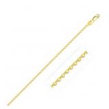 22" Diamond Cut Cable Chain 14k Gold 1.5 mm