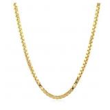 22" Classic Box Link Chain 14k Gold 2 mm