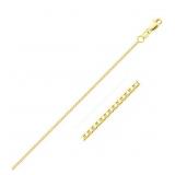 16" Octagonal Box Link Chain 14k Gold