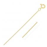 18" Classic Box Link Chain 14k Gold .4mm