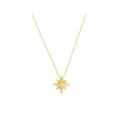 14k Yellow Gold & Diamond North Star Necklace