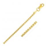 20" Rounded Box Link Chain 14k Gold 1.6 mm