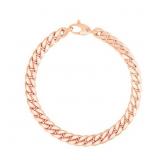 7.25" Cuban Link Bracelet 14k Rose Gold 6 mm