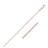 20" Classic Box Link Chain 14k Rose Gold .8 mm