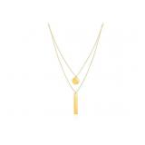 18" Double Strand Statement Necklace 14k Gold