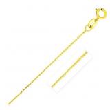 20" Diamond Cut Cable Chain 14k Gold .7 mm