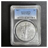 2017 American Silver Eagle PCGS MS70