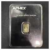 1/2 gram Gold Bar - APMEX