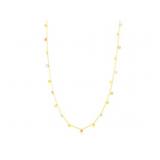 14K Tri Color Necklace with Dangling Circles