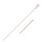 24" Classic Box Link Chain 14k Rose Gold .6 mm