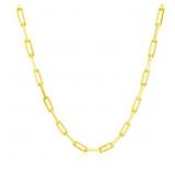 2.5mm Italian Designer 18" Paperclip Chain 14k