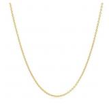 Italian 18" Oval Cable Chain 14k Yellow Gold