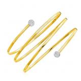 Modern Wrap Around 14k Gold Bangle