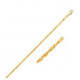 20" Singapore Chain Necklace 14k Gold