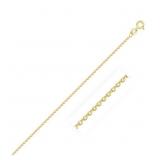 18" Diamond Cut Cable Chain 14k Gold 1.1 mm