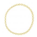 18" Oval Mariner Link Chain 14k Gold 9 mm