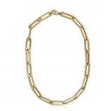 WIDE 18" Paperclip Chain 14k Gold 9.8 mm