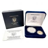 2000- 1/4 oz Gold Eagle & Silver Eagle Set