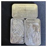 Set of (3) 1 oz .999 Fine Silver Assorted Bars