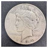 1934-S Silver Peace Dollar