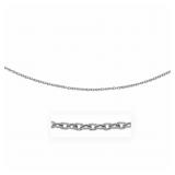 18" Textured Oval Cable Chain 14k WG 3.5 mm