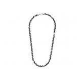 Mens Italian Sterling Gunmetal Oval Chain 24"