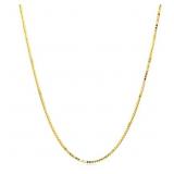 Italian 18" Box Link Chain 14k Yellow Gold