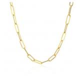 3.3mm Italian Designer 18" Paperclip Chain 14k