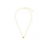 14k Yellow Gold 17 " Necklace with Round Peridot