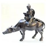 Chinese Patinated Bronze Figural Group