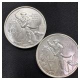 (2) 1/2 oz Fine Silver Paul Revere