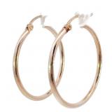 1.25" Polished Hoops 14k Yellow Gold