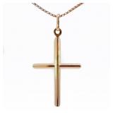 Classic Polished Cross Pendant 14k Yellow Gold