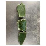 3 Polished slabs of Alaskan Kobuk jade, perfect fo