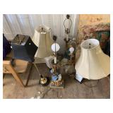 Large lot of very unique lamps: rooster lamp, etc.