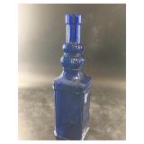 Lovely Cobalt blue glass vase, Spanish, 12"