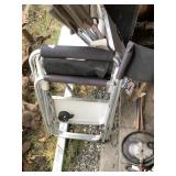 Assorted camping chairs and shower chair NSS