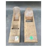 Pair of antique Japanese wood working planes