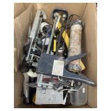 Large number of assorted hand tools, files, drill