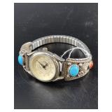 Small ladies working wrist watch with sterling sil