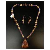 Artisan crafted necklace with copper beads, beauti