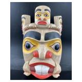 Tlingit style wall hanging mask 9.5" imported