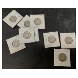 10 silver Washngton quarters