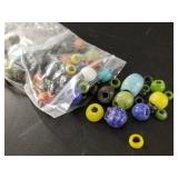 Hand-casted glass beads, new