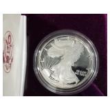 1986S First year of issue Silver Eagle in Mint cas