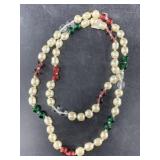 Heavy freshwater pearl and glass bead necklace