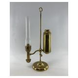 Antique brass students kerosine lamp, 21 inches.