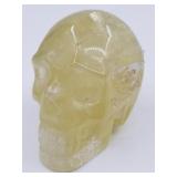 Skull carved from lemon quartz 2.5"