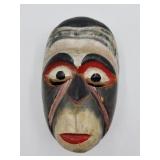 Vintage hand carved ethnic mask, unknown origin