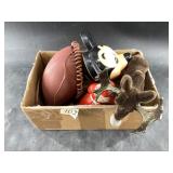 Assorted toys including The Sports Illustrated NFL